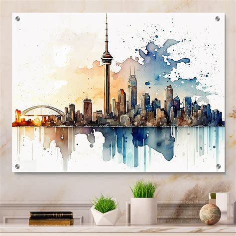Latitude Run® Toronto Skyline I - Toronto Acrylic Wall Art Modern | Wayfair