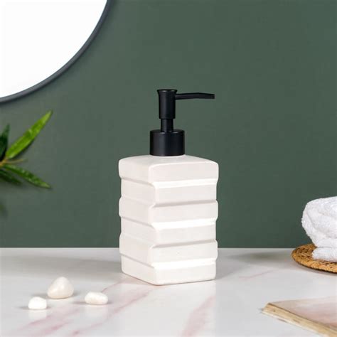 Brick Textured Liquid Dispenser White 450ml Online - Premium Dispenser ...