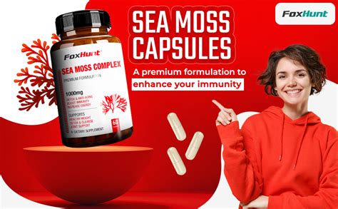 Buy Fox Hunt Irish Sea Moss Complex- 1000MG (60 Capsules Each Pack ...