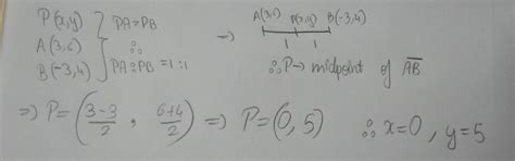 find the relation between x and y such that the point P(x,y) is ...