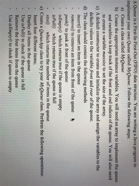 Image result for FIFO Queue Java