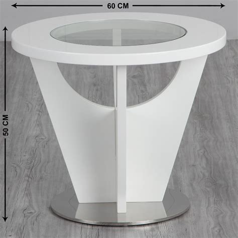 Buy Wave Glass Top Tea Table - White from Home Centre at just INR 19997.0