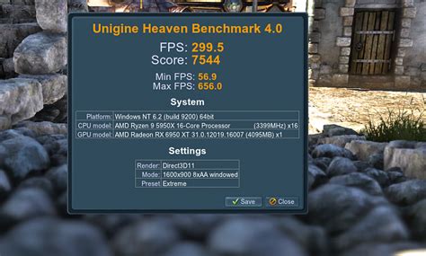Heaven Benchmark Performance Test 的图像结果