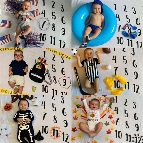 Baby monthly milestone blanket picture | Monthly baby pictures, Baby ...