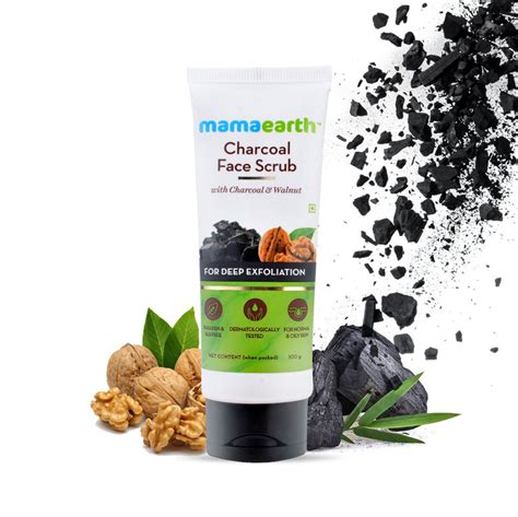 Charcoal Face Scrub for Oily Skin & Normal Skin -100g – Mamaearth