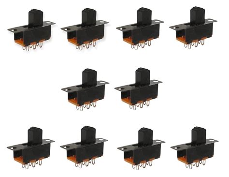 UNIVERSAL HUB 6 PIN SLIDE SWITCH 2 WAY MINI MOUNT ELECTRONIC TRANSVERSE ...