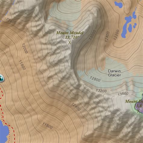 Mount Darwin, California 7.5 Minute Topographic Map - Color Hillshade by Apogee Mapping, Inc ...