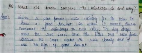 What did Lencho compare the raindrops to and why ? answer in atleast 40 ...