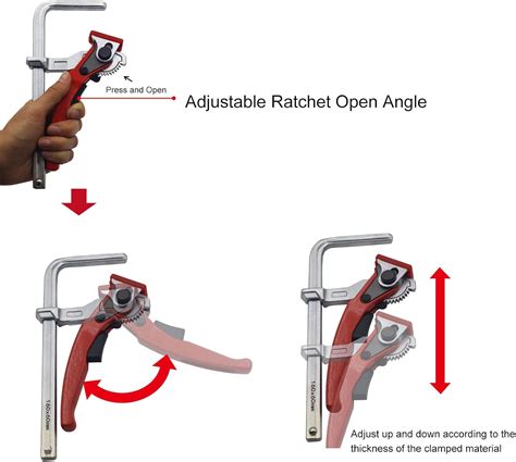 Garosa Rail Clamp Steel Ratcheting Table Clamp Quick India | Ubuy