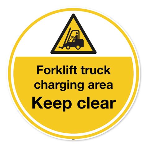 Forklift Charging Area Laminated Floor Marker Hazard Safety Signs | My XXX Hot Girl