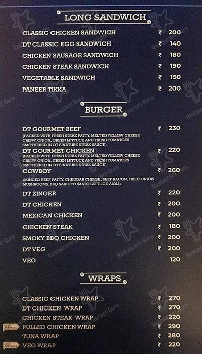 Menu at DownTown Cafe, Kochi, Address -7