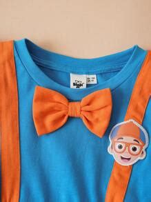 Blippi X SHEIN Young Girl Cartoon Character Cosplay Ruffle Trim ...