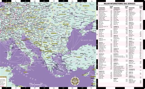 Streetwise Europe Rail Map Laminated Railroad Map Of Europe Map ...