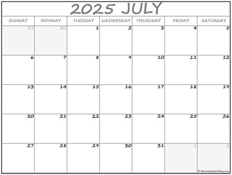 July 2025 calendar | free printable calendars