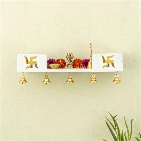 Ekhasa Wooden Pooja Mandir for Home Wall Mounted | Wooden God Temple ...