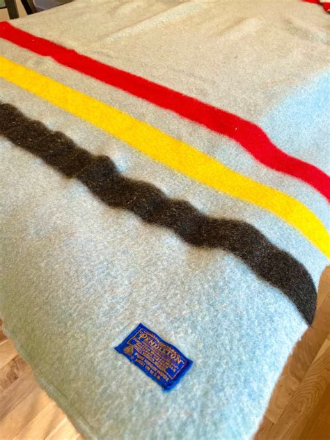 Pendleton Hudson Bay Blanket Vintage 68x78" PENDLETON Wool Camp Blanket ...