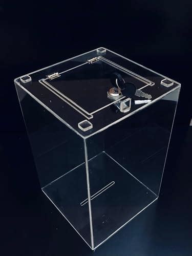 Devi Plastic Arts Transparent Acrylic Donation Box with Lock Facility ...
