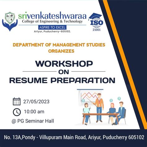 Workshop on Resume Preparation ( DOMS Activities) for I MBA Students on ...