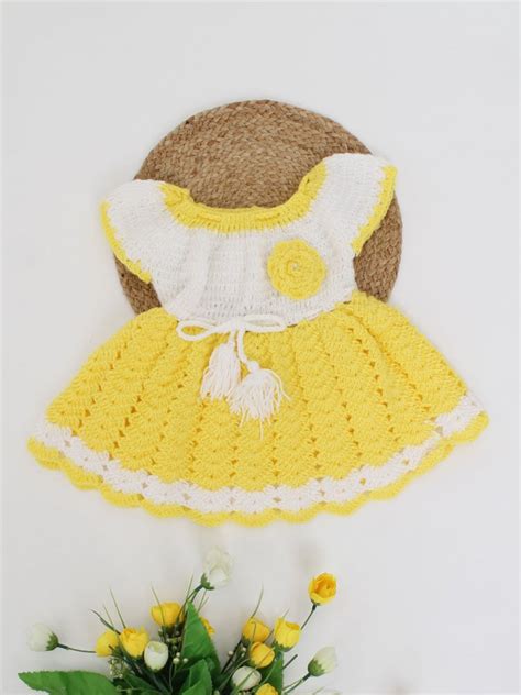 Winter crochet frocks | Woollen crochet frocks for baby girls online