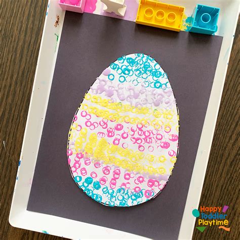LEGO Printed Easter Egg Craft for Kids - Happy Toddler Playtime