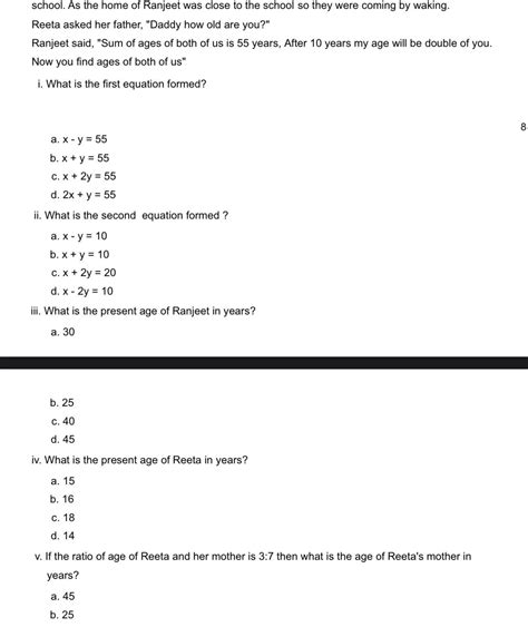 Can anyone answer these plz Find the ages of Reeta , her father and her ...