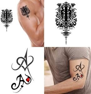 Ordershock IA Name Letter Tattoo Waterproof Boys and Girls Temporary ...