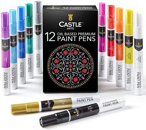 Castle Art Supplies 12 Oil Based Paint Pens India | Ubuy