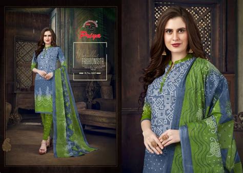 Js Priya Bandhej Pure Cotton Printed Dress Material