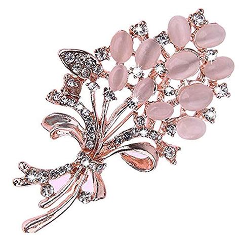 SANNIDHI® Brooch Pin for Women Girls Stylish Crystal Saree Pins Fashion ...