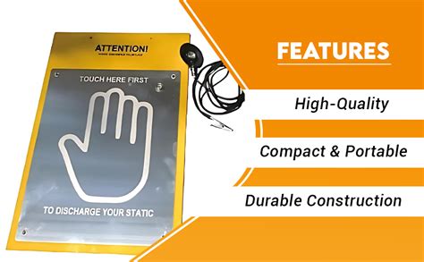 SUPREME ESD Safe - Static Discharge Palmplate & Cord Set, (Touch Plate ...