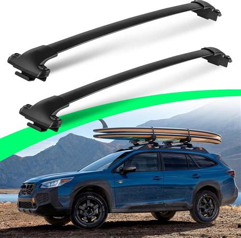 260LBS Roof Racks for Subaru Outback Wilderness 2022-2026, Metal Clamp Cross Rails, Black Cross ...