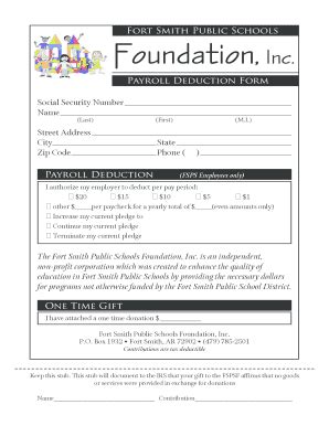 Fillable Online FSPS Payroll Deduction Form Fax Email Print - pdfFiller