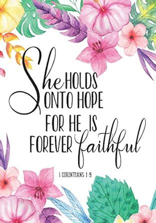 Buy She Holds Onto Hope For He Is Forever Faithful 1 Corinthians 1: 9 ...