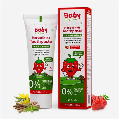 Herbal Kid's Toothpaste - Ayurvedic & Safe For Kids | BabyOrgano