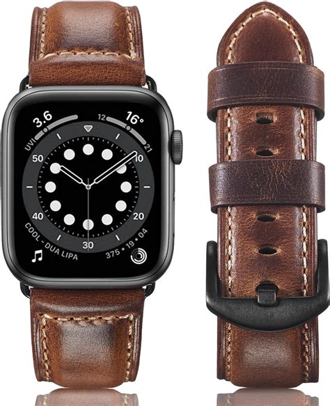 Amazon.com: Gitalian Retro Leather Band Compatible with Apple Watch ...