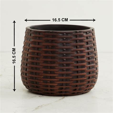 Buy Splendid Polyresin Rattan Effect Planter from Home Centre at just ...