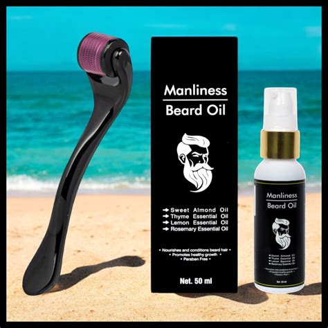 2Combo Manliness dermaroller * Manliness Beard oil spray EFFECTIVE COM ...