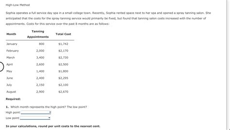 Solved Sophia operates a full service day spa in a small | Chegg.com