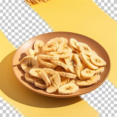 Dried banana slices transparent background | Premium AI-generated PSD