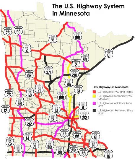 Us Highway Map Minnesota