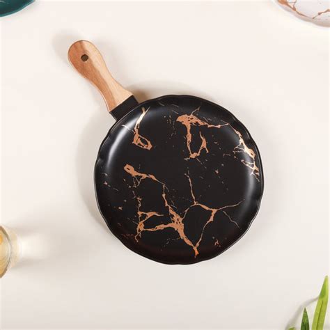 Marble Textured Serving Plate Online - Premium Platter | Nestasia