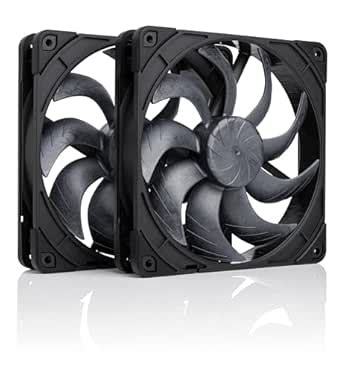 Noctua NF-A14x25 G2 PWM Sx2-PP chromax.Black, Dual Fan Set for Push ...