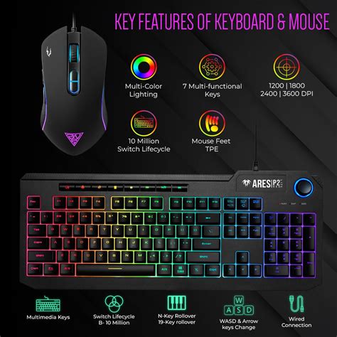 Gamdias Ares P2 Gaming Keyboard, Mouse And Mouse Pad Combo - Smartech ...