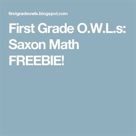 First Grade Saxon Math 的图像结果
