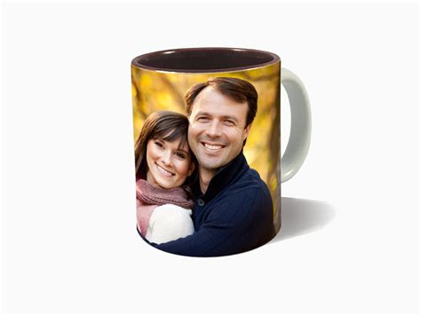 Inside Colour Mug - Maroon 325ml - Personalized Photo Mugs; Wisholize