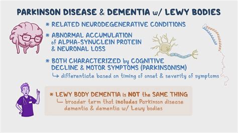Parkinson disease and dementia with Lewy bodies: Video & Meaning | Osmosis