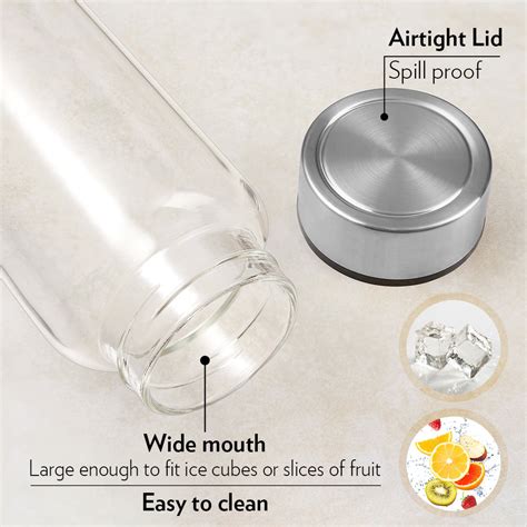 Buy Crysto Glass Bottle w SS Lid 750 ml at Best Price Online in India ...