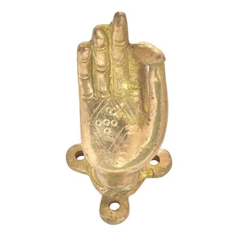 Brass Buddha Abhaya Mudra Hand Pull