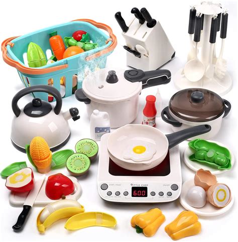 CUTE STONE Pretend Play Kitchen Toy with Cookware India | Ubuy