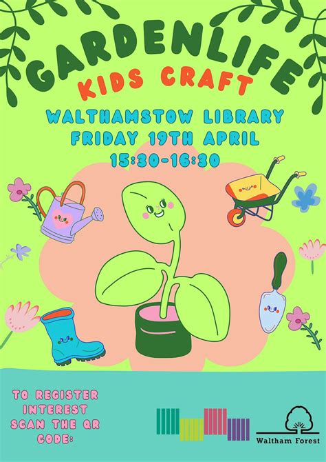 Gardenlife- kids craft at Walthamstow library, Walthamstow Library ...